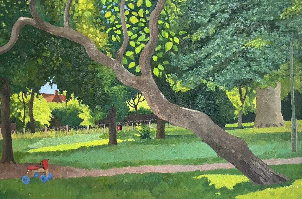  Bright Morning,          The Pleasance. Oil on canvas.